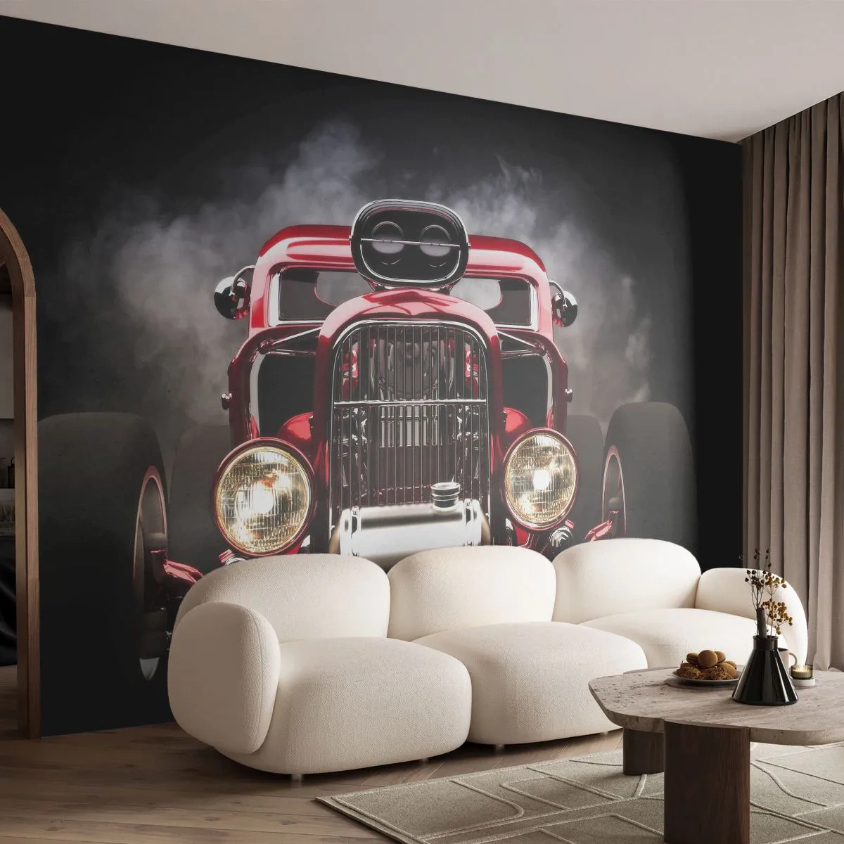 Fotobehang Premium Canvas - Snel en razend mooi - Automobiel, Auto, Sport - 400x280 cm