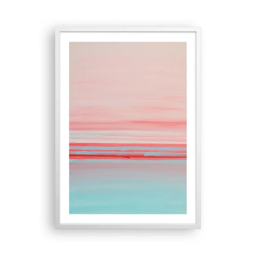 Poster in een witte lijst - Abstractie bij dageraad - 50x70 cm