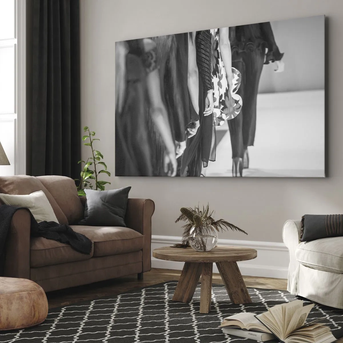 Schilderen op canvas - Een stijlvolle optocht - 120x80 cm