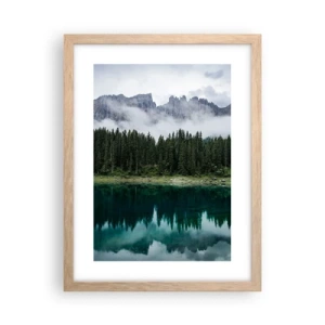 Een poster in een licht eiken lijst - Stil, stil, laten we het drinkwater niet wakker maken... - 30x40 cm