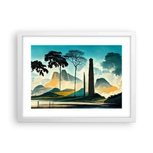 Poster in een witte lijst - Nog hoger en hoger - 40x30 cm