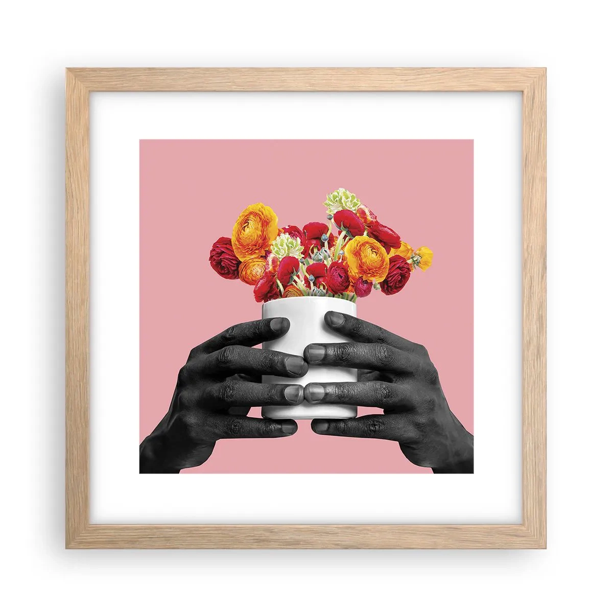 Een poster in een licht eiken lijst - De apotheose van het leven - 30x30 cm