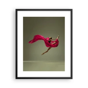 Poster in een zwarte lijst - Dansende vlam - 40x50 cm