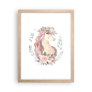 Een poster in een licht eiken lijst - Een uitnodiging in de wereld van sprookjes - 30x40 cm