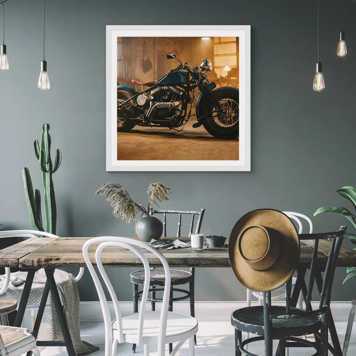 Poster in een witte lijst - Ik kan alles - 50x50 cm