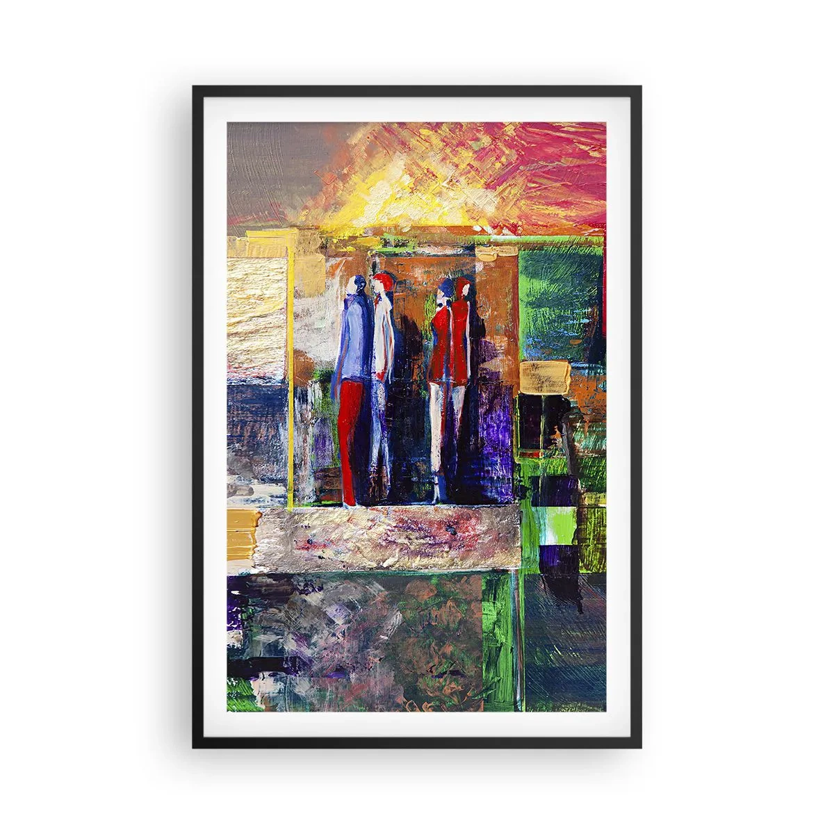 Poster in een zwarte lijst - Relaties en emoties - 61x91 cm