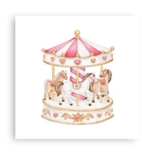 Poster - De zoete kinderwereld - 60x60 cm