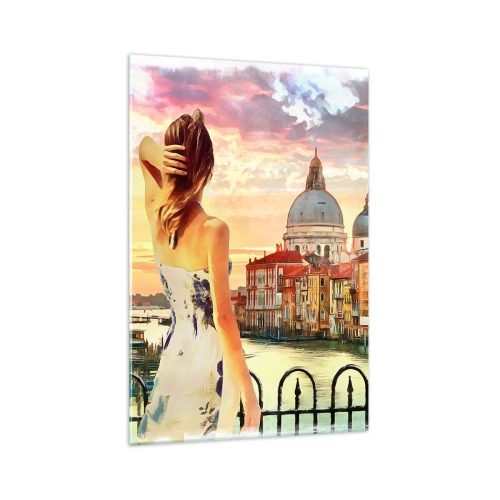 Schilderen op glas - Als een avontuur alleen in ... - 70x100 cm