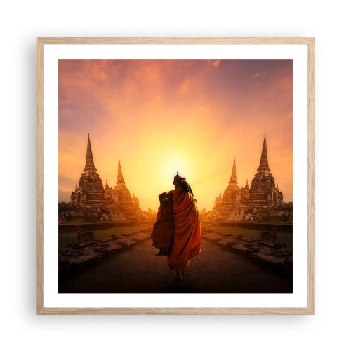 Een poster in een licht eiken lijst - In vrede voor de eeuwigheid - 60x60 cm