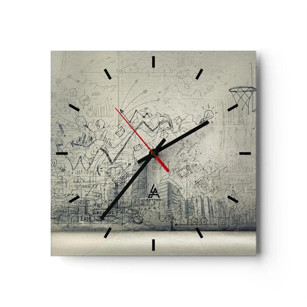 Wandklok - Klok - Mijn geweldige stadsleven - 30x30 cm