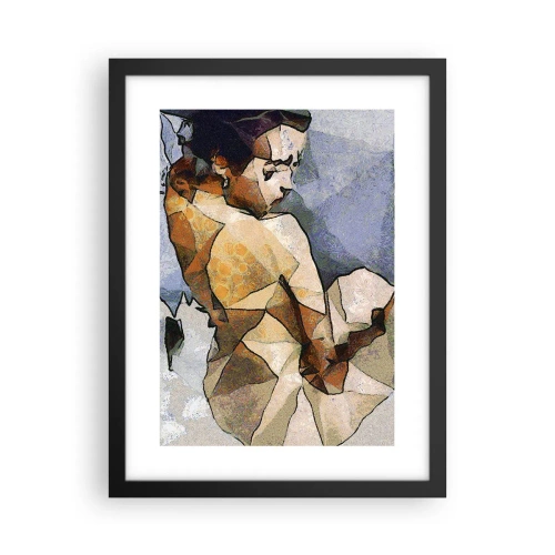 Poster in een zwarte lijst - In de geest van het kubisme - 30x40 cm