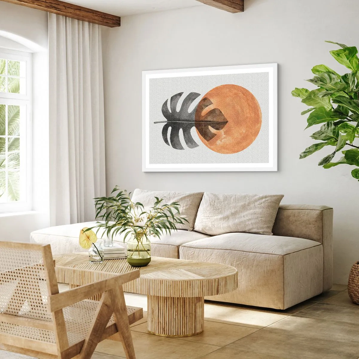 Poster in een witte lijst - Altijd de zon - 40x30 cm