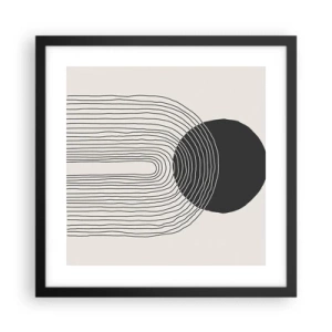 Poster in een zwarte lijst - Bibberen en vertrouwen - 40x40 cm