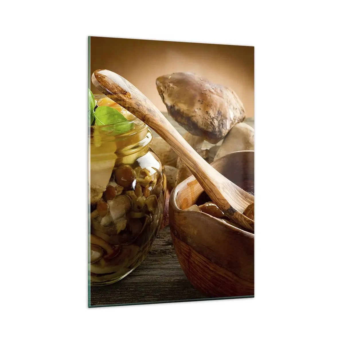 Schilderen op glas - Of het nu vers of gezouten is, of in het herfstseizoen ... - 80x120 cm