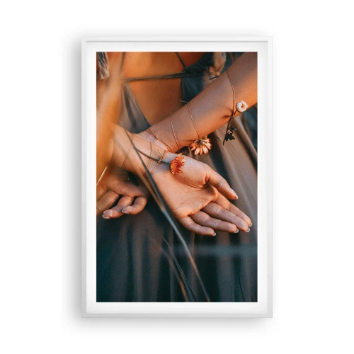 Poster in een witte lijst - Verbonden met de natuur - 61x91 cm