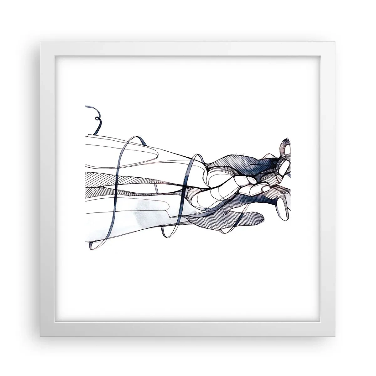 Poster in een witte lijst - Touch-studie - 30x30 cm