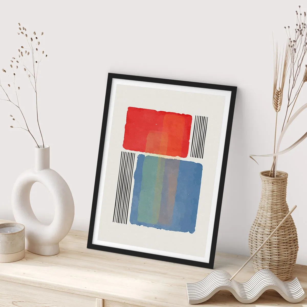 Poster in een zwarte lijst - De geest en de letter van de geometrie - 40x50 cm