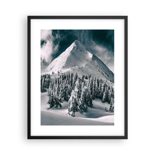 Poster in een zwarte lijst - Het land van sneeuw en ijs - 40x50 cm