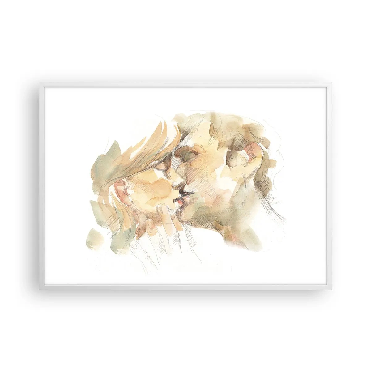 Poster in een witte lijst - De helft gevonden? - 100x70 cm