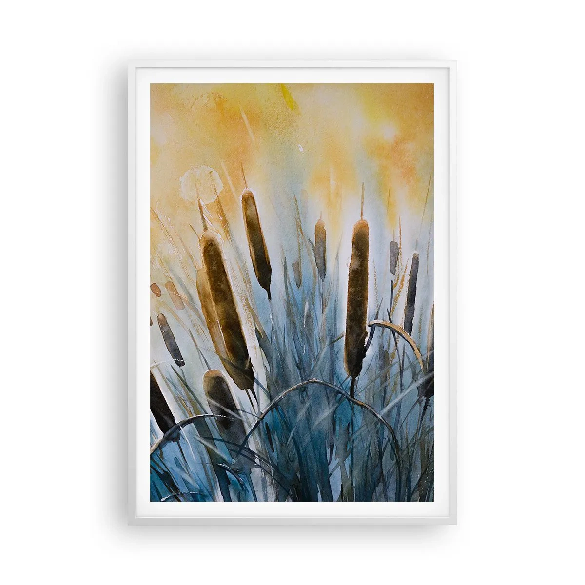 Poster in een witte lijst - De kou van het water, de hitte van de zon - 70x100 cm