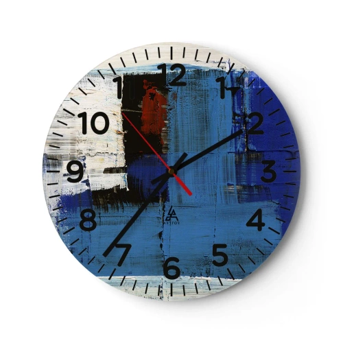 Wandklok - Klok - Het geheim van blauw - 40x40 cm