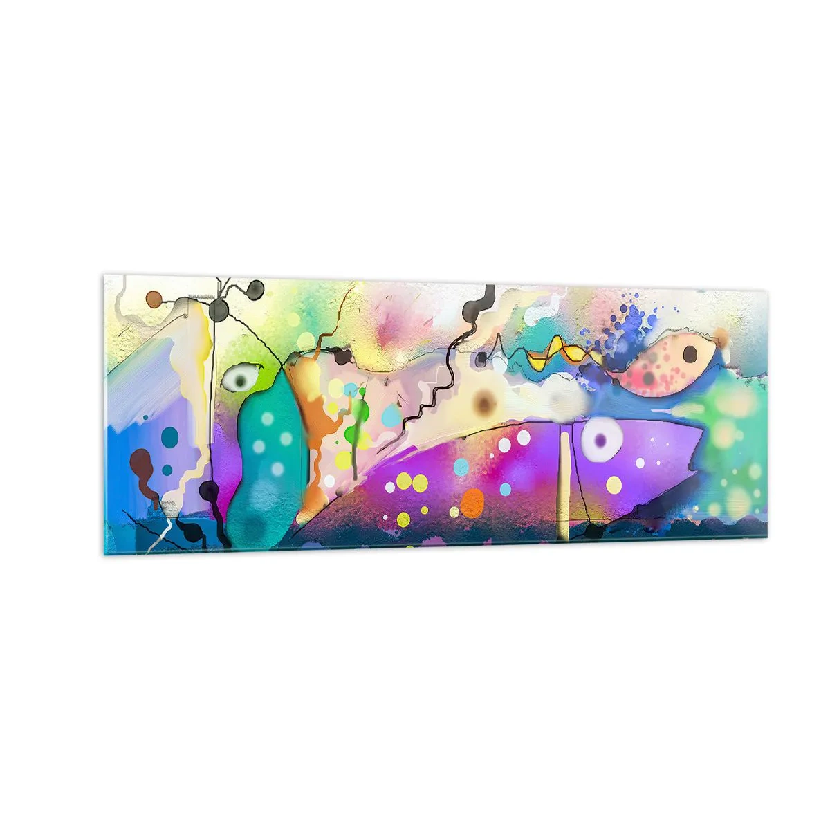 Schilderen op glas - Geen woorden! - 140x50 cm