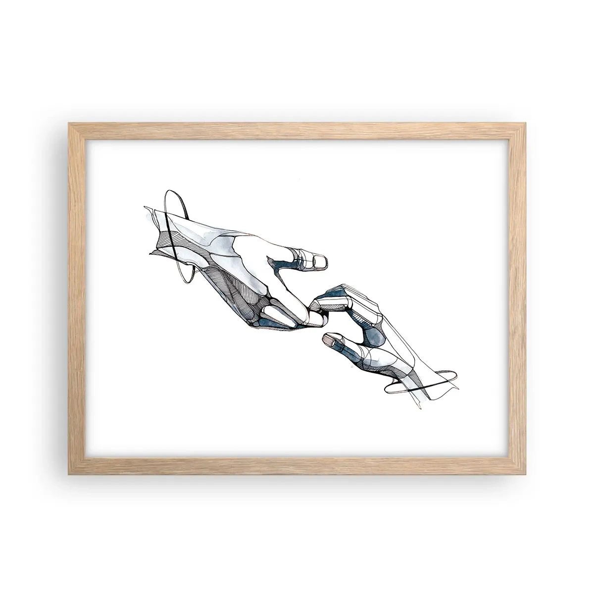 Een poster in een licht eiken lijst - Een goed gebaar - 40x30 cm