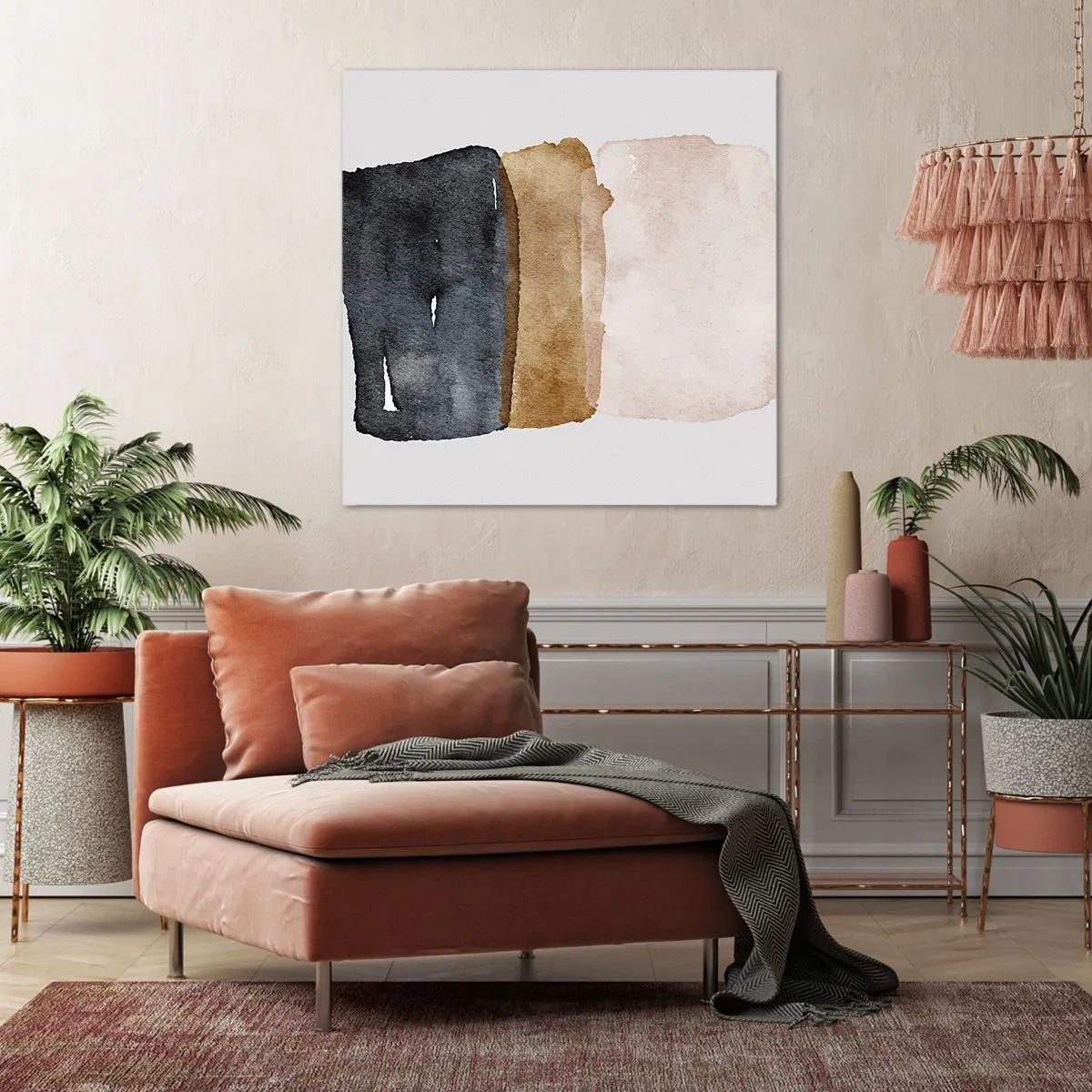 Schilderen op canvas - De samenstelling van de kleuren van de aarde - 70x70 cm