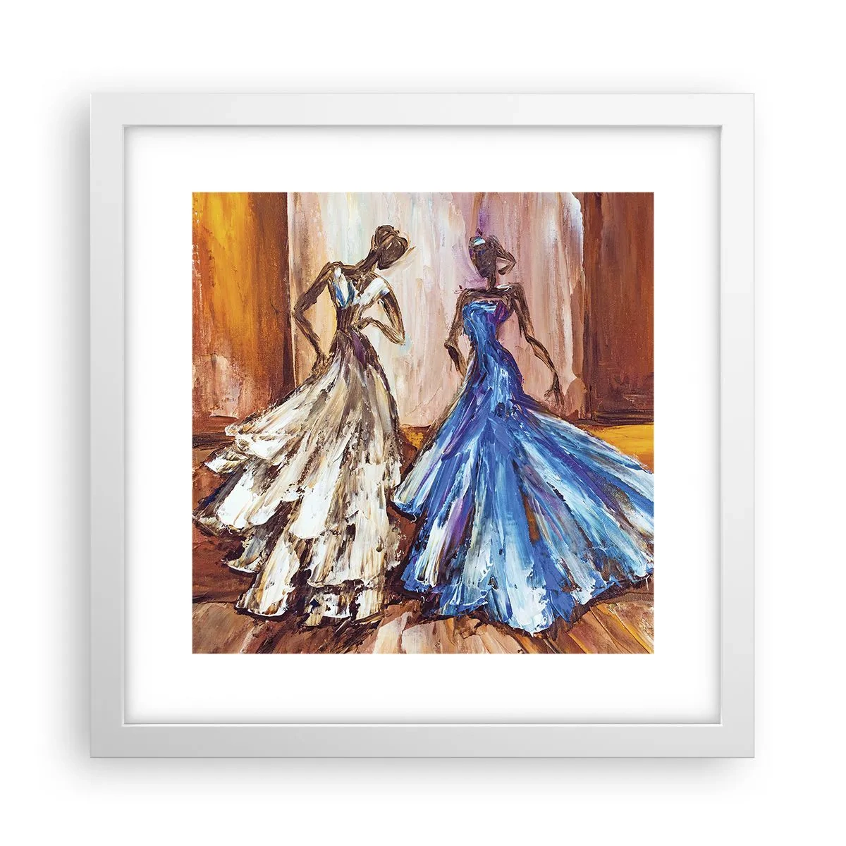 Poster in een witte lijst - Een dankbaar duo - 30x30 cm