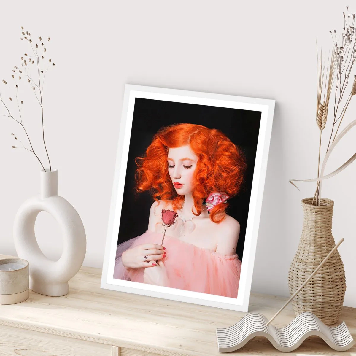 Poster in een witte lijst - In barokstijl - 70x100 cm