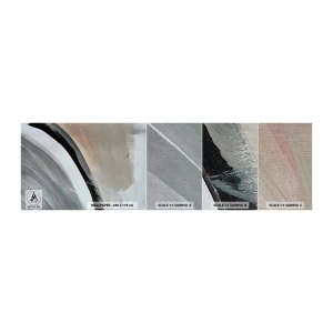 Fotobehang Monster Premium Canvas - Compositie: boog van zwart en grijs - Abstractie, Deel, Moderne kunst - 100x30 cm