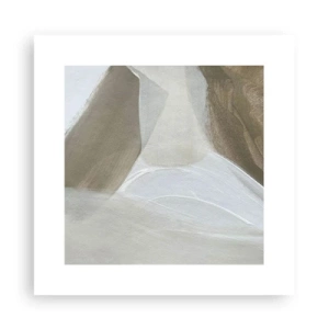Poster - Een golf van wit - 30x30 cm