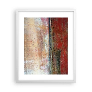 Poster in een witte lijst - Wellicht is het de zee - 40x50 cm