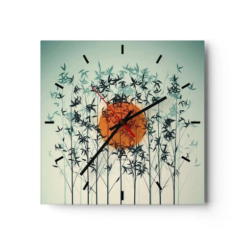 Wandklok - Klok - Japanse zon - 30x30 cm