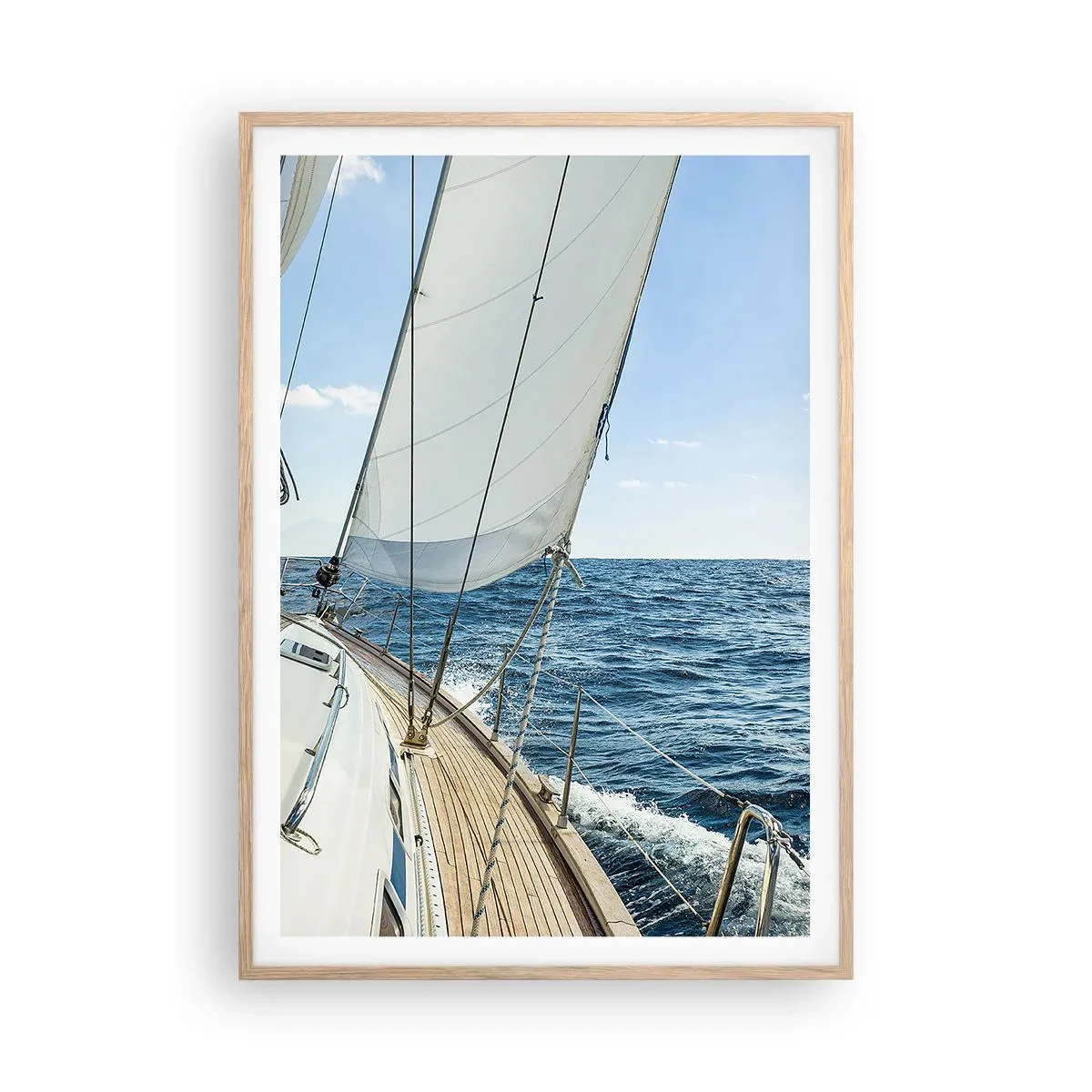 Een poster in een licht eiken lijst - Ahoi, avontuur - 70x100 cm