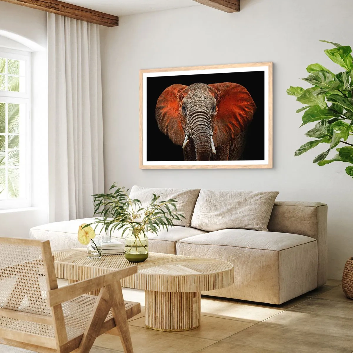 Een poster in een licht eiken lijst - Ik ben wild, en jij? - 50x40 cm