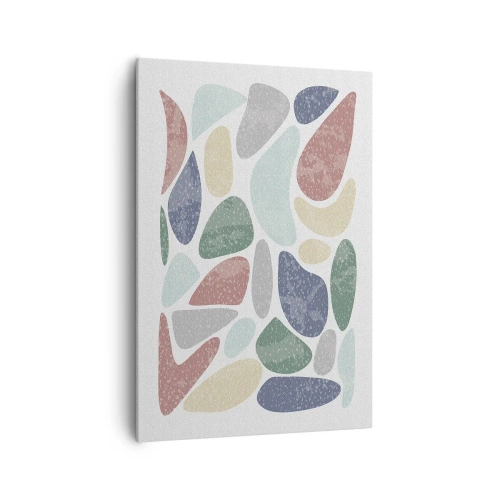 Schilderen op canvas - Een mozaïek van poederkleuren - 70x100 cm