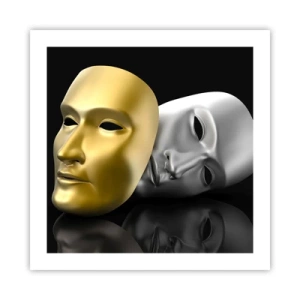 Poster - Het leven is theater - 50x50 cm