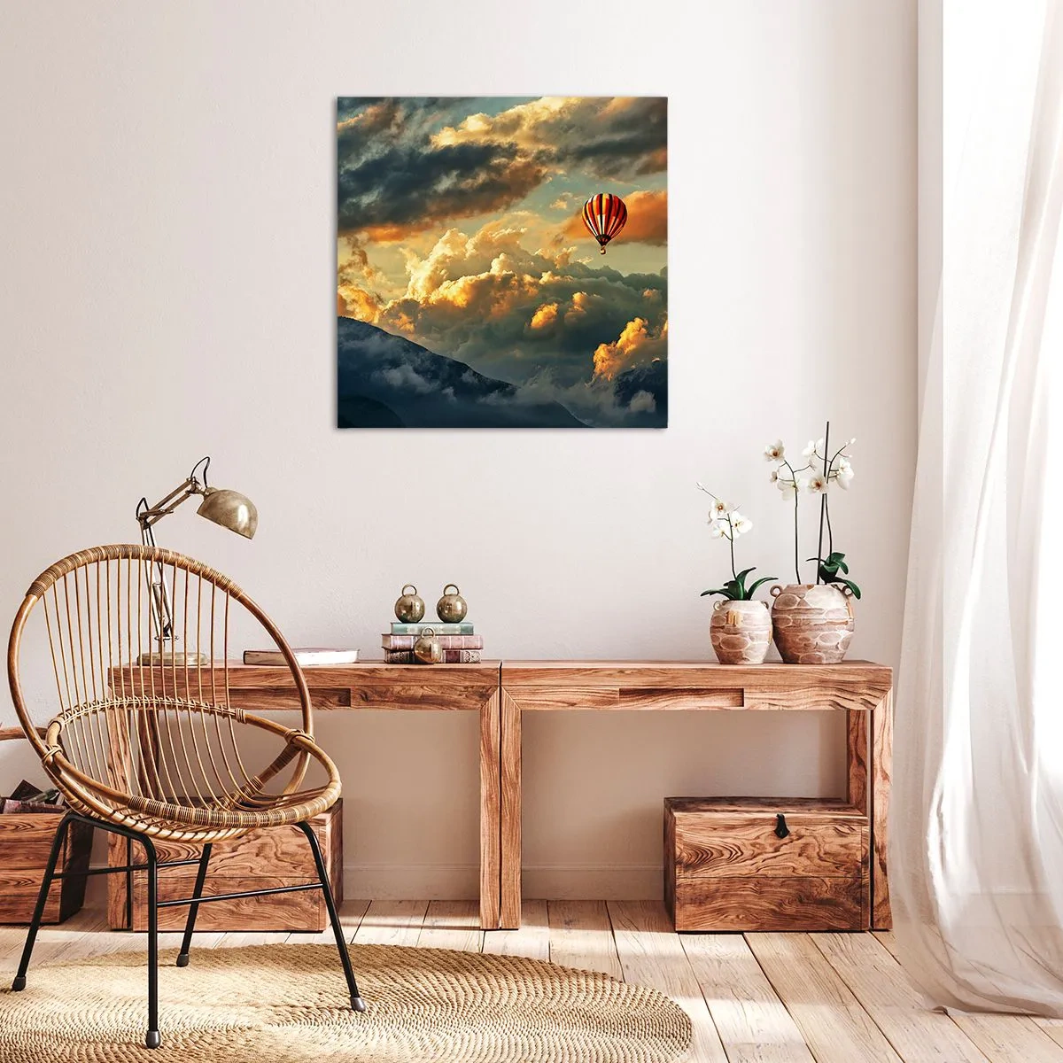 Schilderen op canvas - Ik vlieg omdat ik dat wil - 30x30 cm