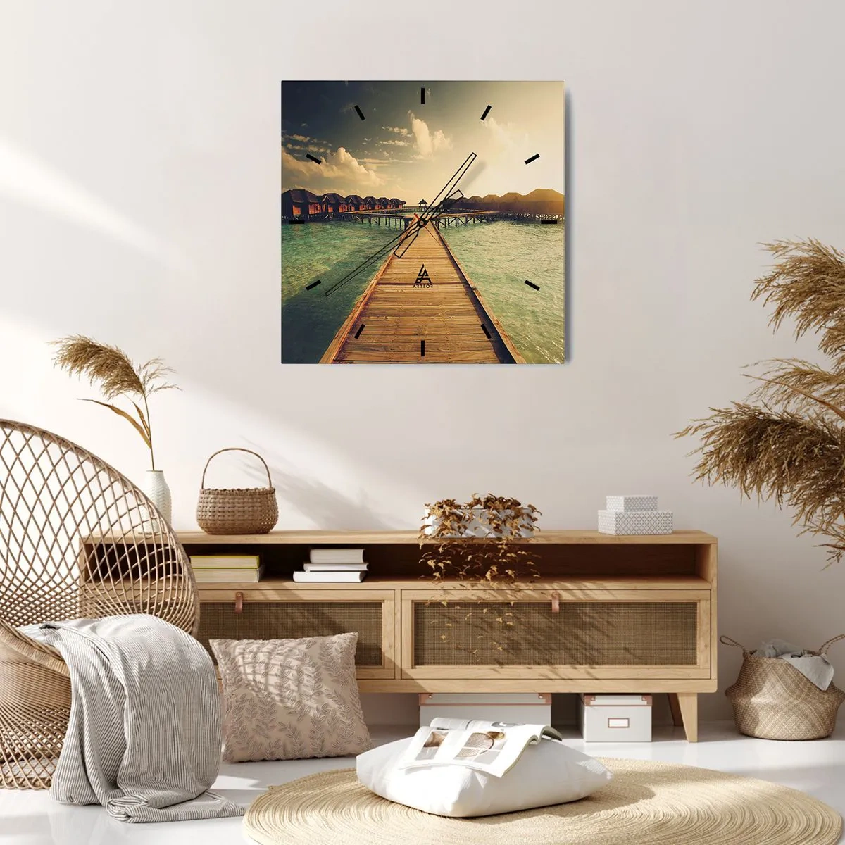 Wandklok - Klok - Een warme uitnodiging - 30x30 cm