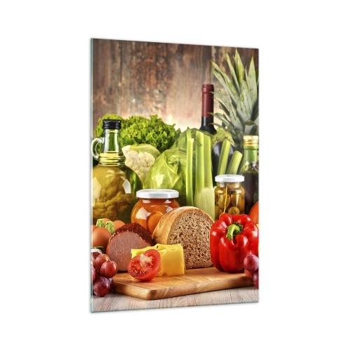 Schilderen op glas - Gerookt, gebakken en gemarineerd - 70x100 cm