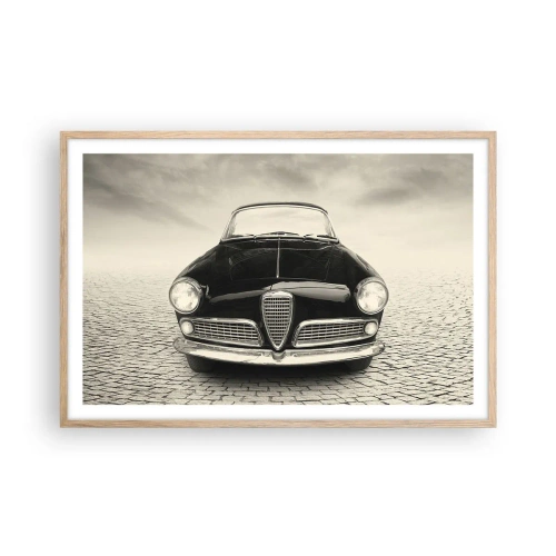 Een poster in een licht eiken lijst - Je moet gewoon van me houden - 91x61 cm