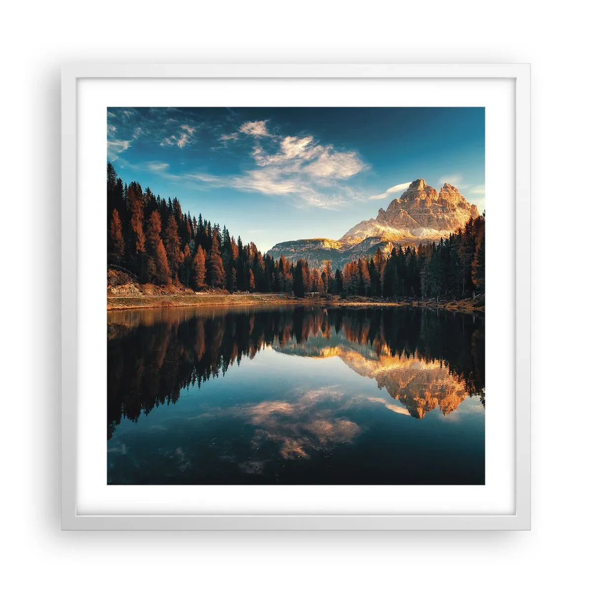 Poster in een witte lijst - Dubbel landschap - 50x50 cm