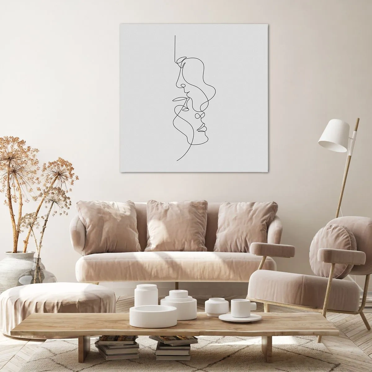 Schilderen op canvas - De hitte van bittere verlangens - 70x70 cm