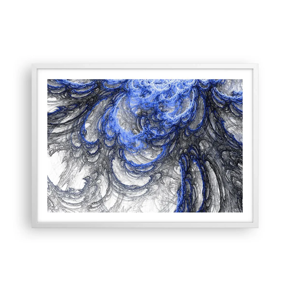 Poster in een witte lijst - De geboorte van een golf - 70x50 cm