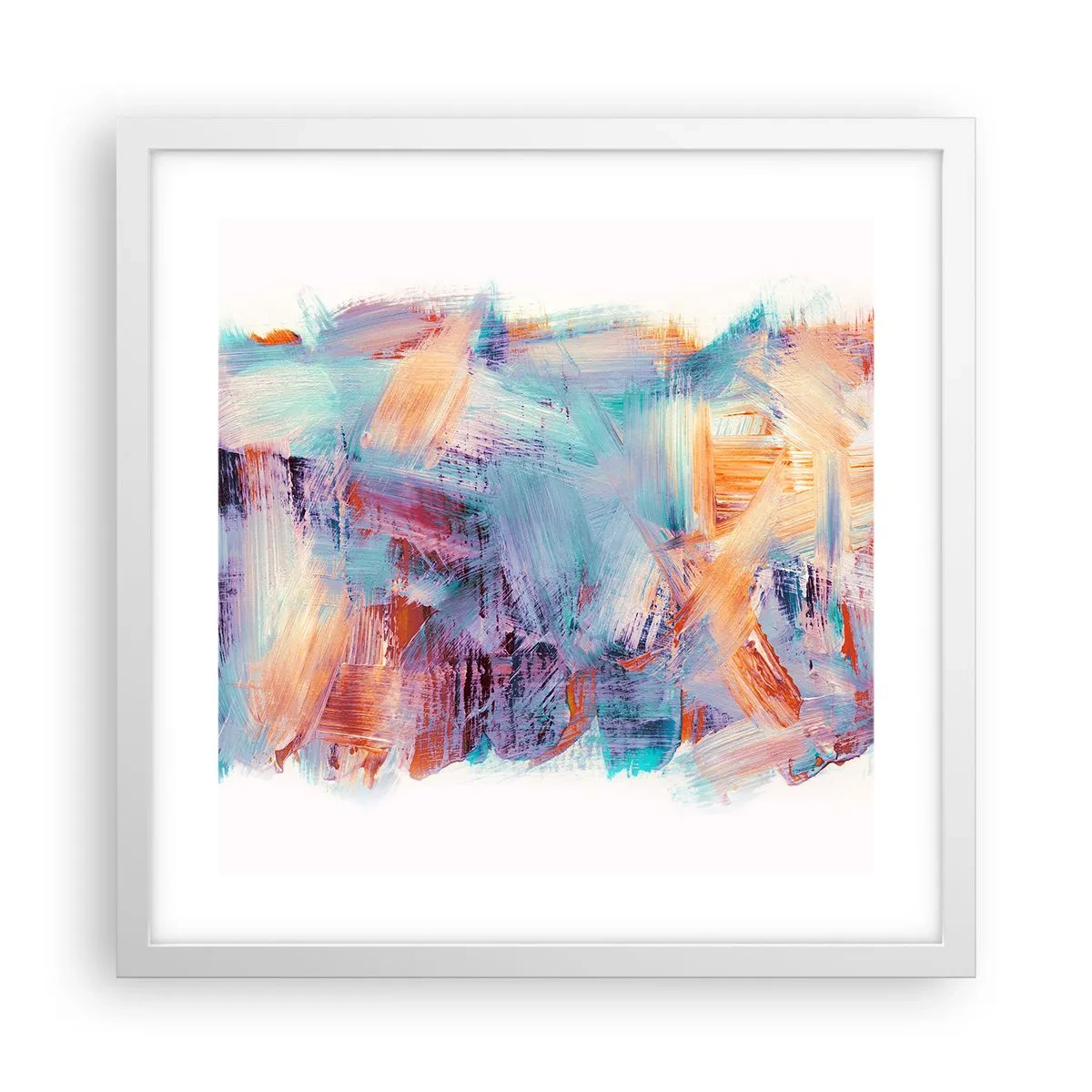 Poster in een witte lijst - Een kleurrijke puinhoop - 40x40 cm