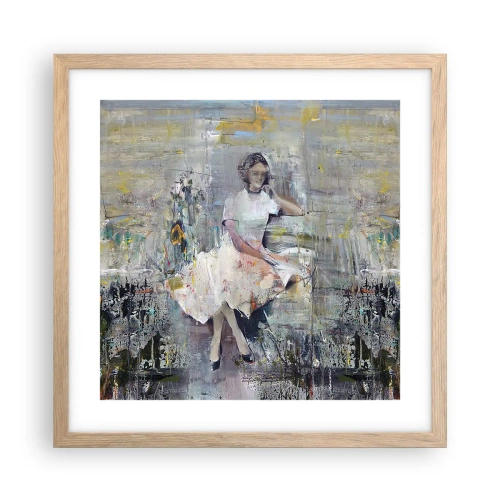 Een poster in een licht eiken lijst - Klassiek en modern - 40x40 cm