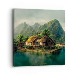 Schilderen op canvas - Tropisch paradijs - 40x40 cm