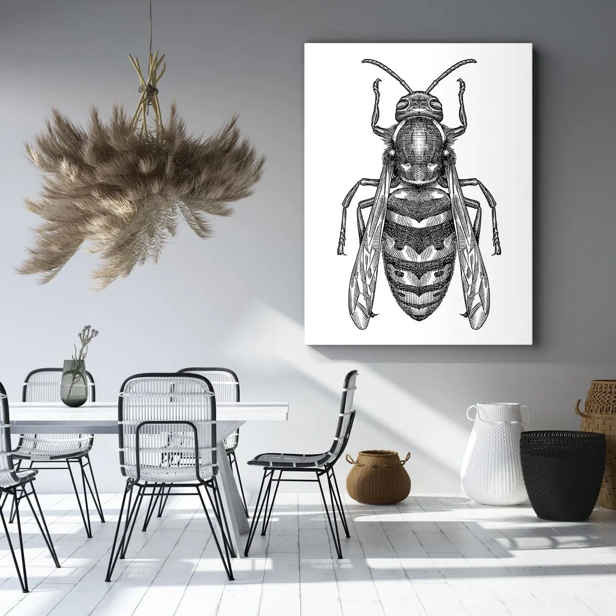 Schilderen op canvas - Van een insectenplaneet - 65x120 cm