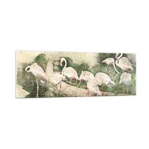 Schilderen op glas - Exotische droom - 90x30 cm